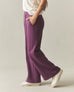 Women's Midweight Pintuck Flare Sweatpants - Italian Plum